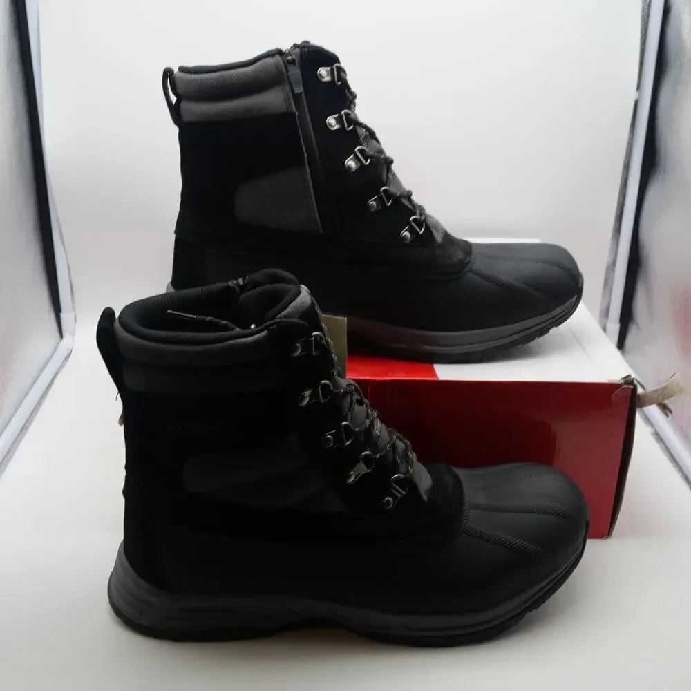 NEW Propet Cortland Men's 14 All-Weather Boots Black Gray